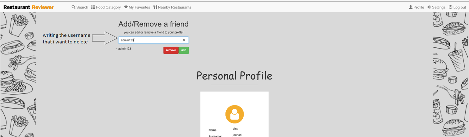 friend page